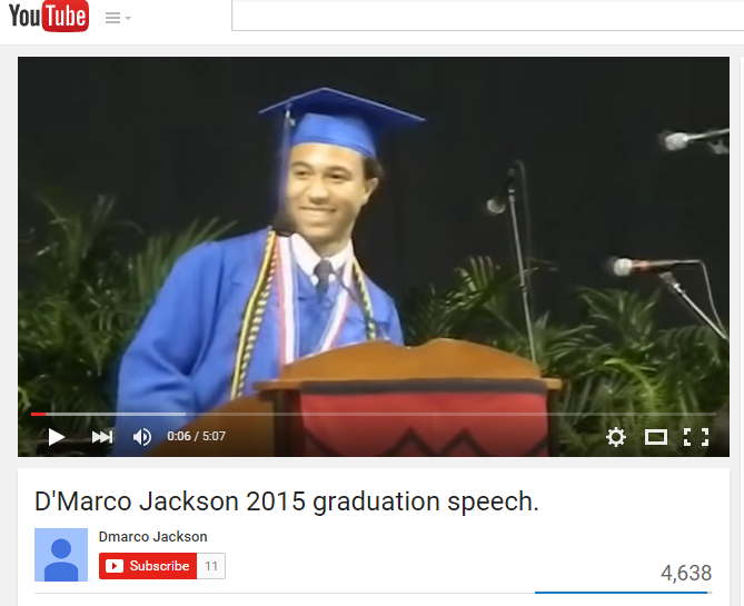 Watch D'Marco's Graduation Speech