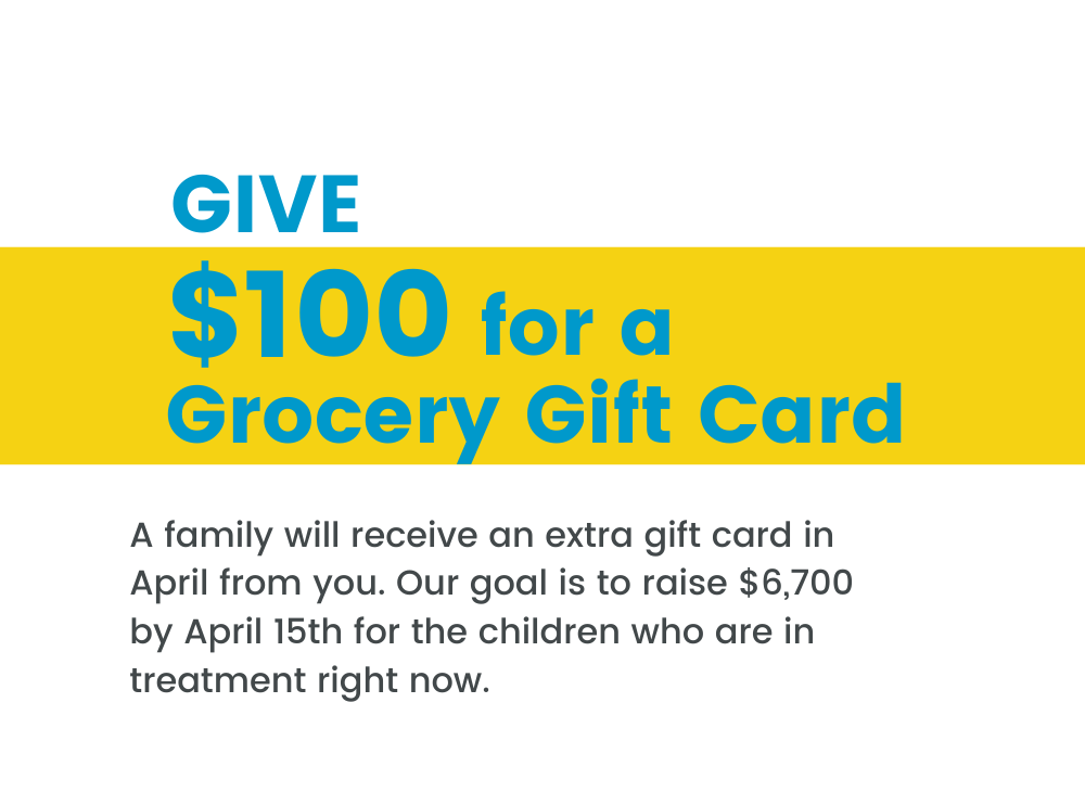 Donate to give a gift card to a family with a child who is in treatment for cancer during the coronavirus