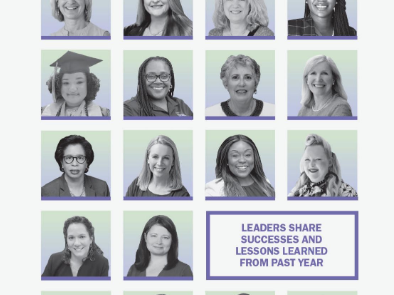 Image a grid of 18 black and white headshots of women recognized as Bold Women in Richmond magazine