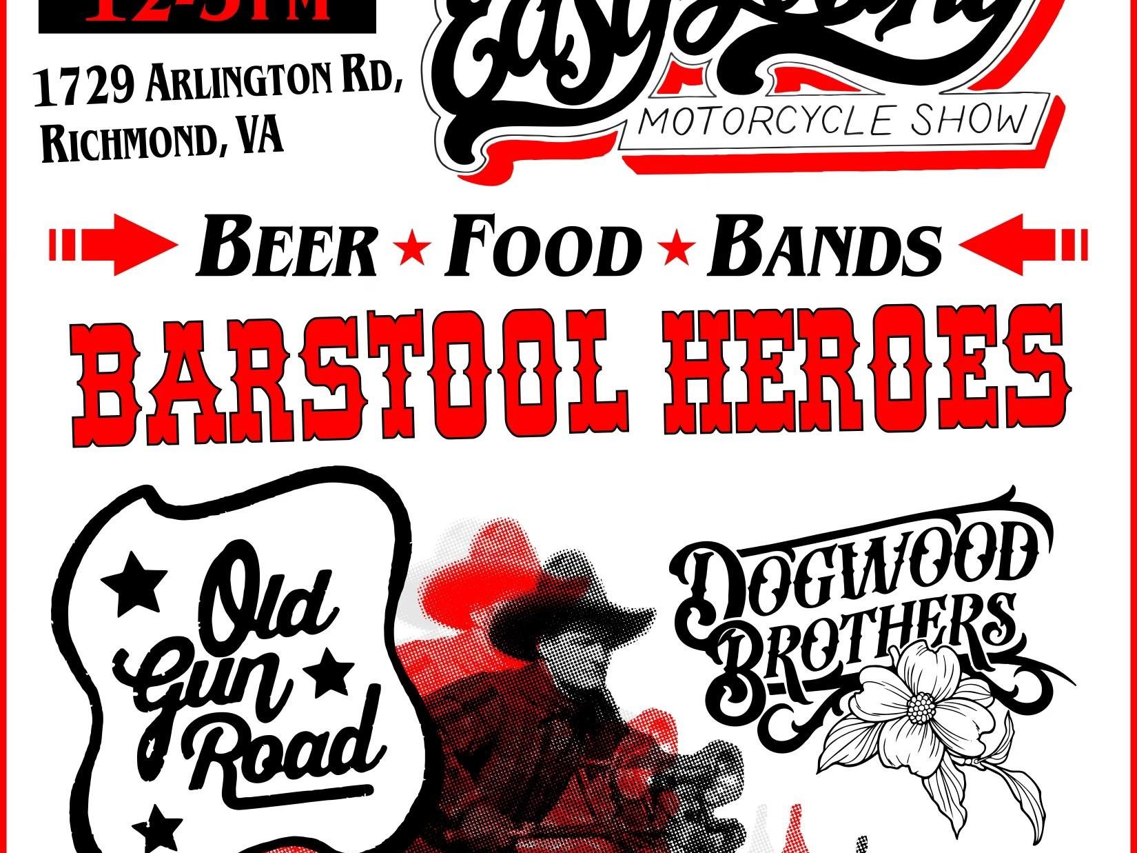 Poster for a motorcycle show Image of a cowboy on a motorcycle Text The first annual departure block party August 28 from 1 to 5 p.m.