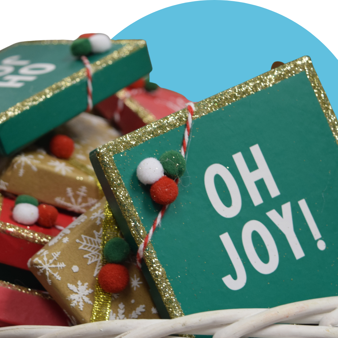 a basket of gift cards