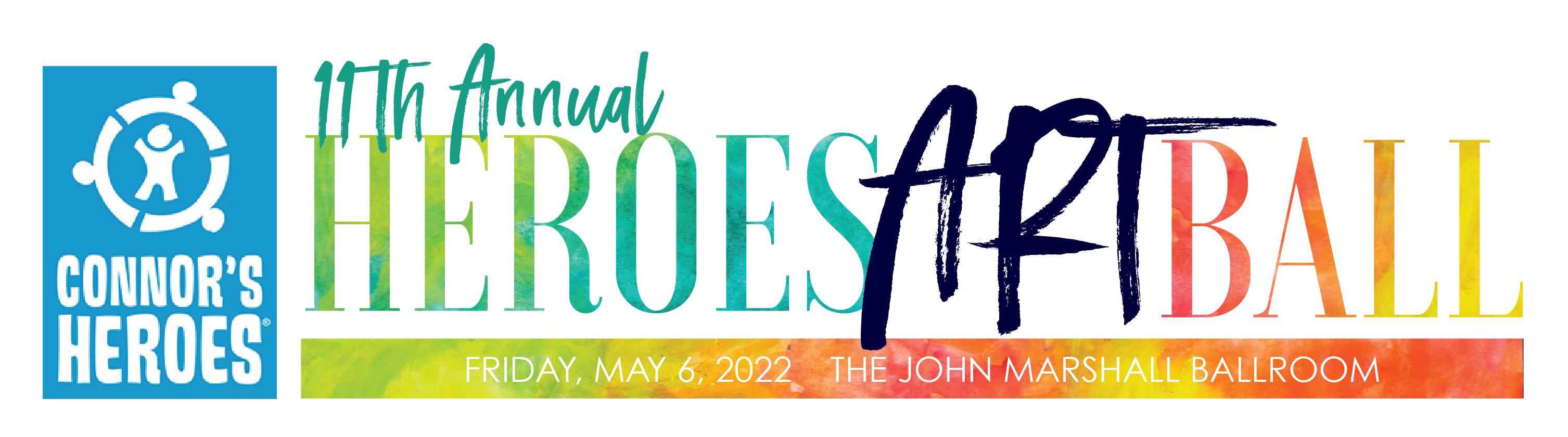 Connors Heroes logo 11th Annual Heroes Art Ball Friday May 6 2022 link to website