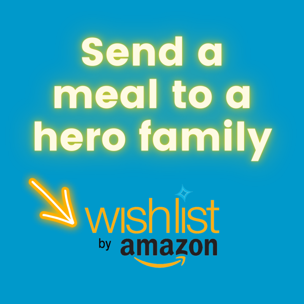 send a meal to a hero family link to wish list by amazon