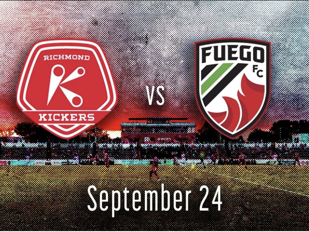 Logo of two soccer teams with the date September 24