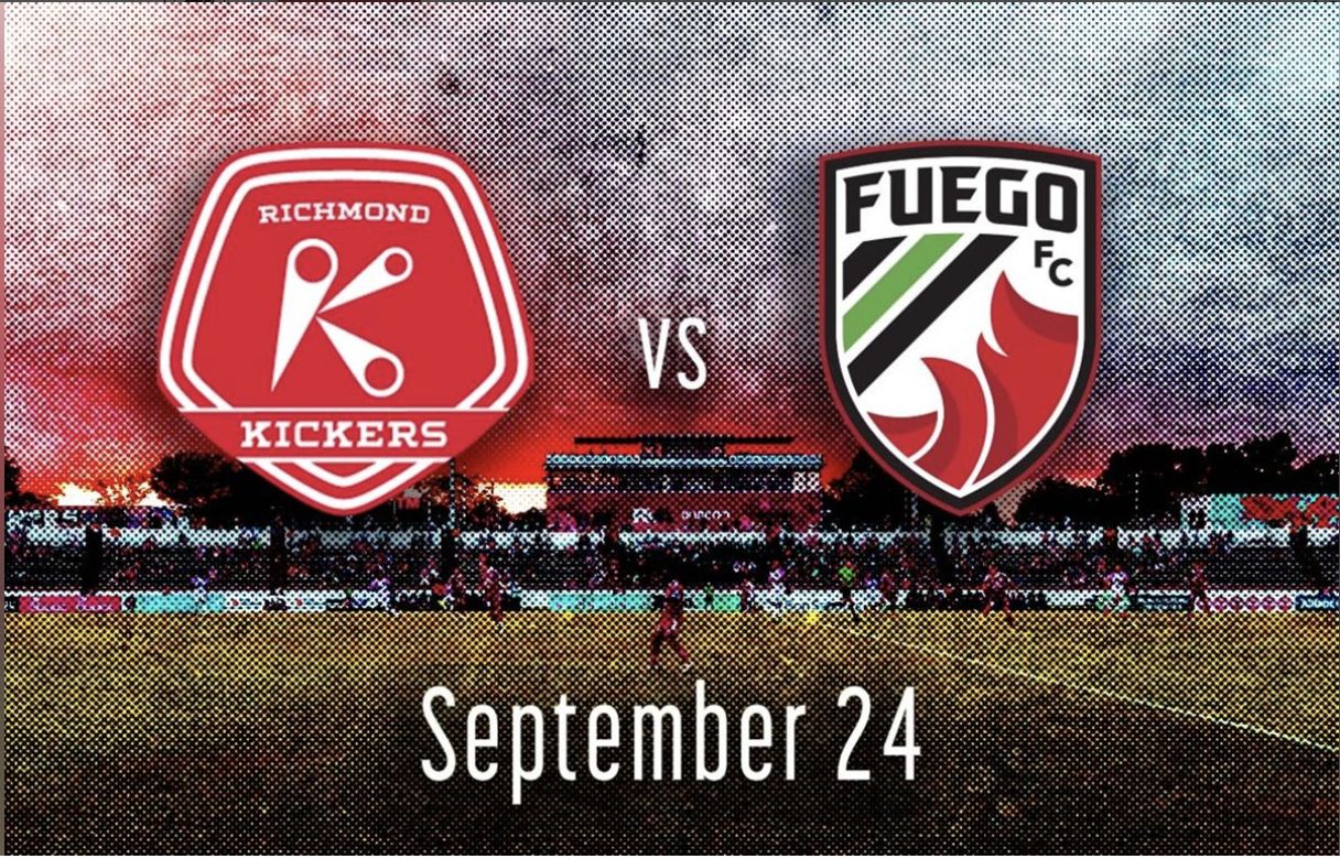 Logo of two soccer teams with the date September 24