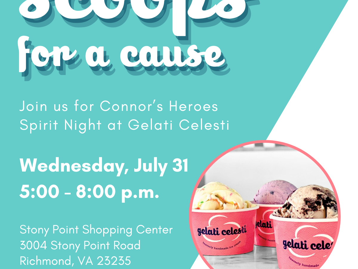 Flyer for gelati night at Stony Point location
